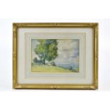 NOEL HARRY LEAVER A.R.C.A (1889-1951); watercolour, landscape with tree and house, signed lower left