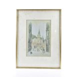 † HAROLD RILEY DL DLITT FRCS DFA ATC (1934-2023); pastel, Northern street scene, signed, 41 x