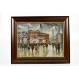 † STEVEN SCHOLES (born 1952); oil on canvas, 'Old Trafford', signed, 30 x 40cm, framed.