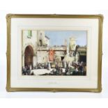 NOEL HARRY LEAVER A.R.C.A (1889-1951); watercolour, 'Easter Procession - Florence', signed lower