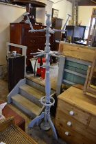 A vintage painted coat stand, height 186cm.