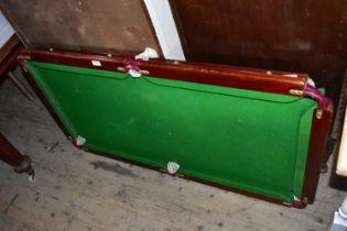 E. J. RILEY; a vintage quarter-sized slate bed snooker table top, length 130cm. Condition Report: