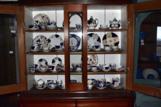 An extensive collection of 19th century and later Gaudy Welsh style part tea and dinnerware,