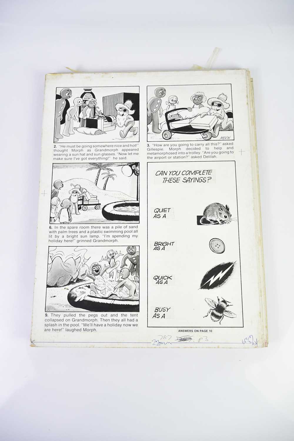 † BILL MEVIN; ten original black and white storyboard cartoons for Morph, produced for holiday - Bild 2 aus 2