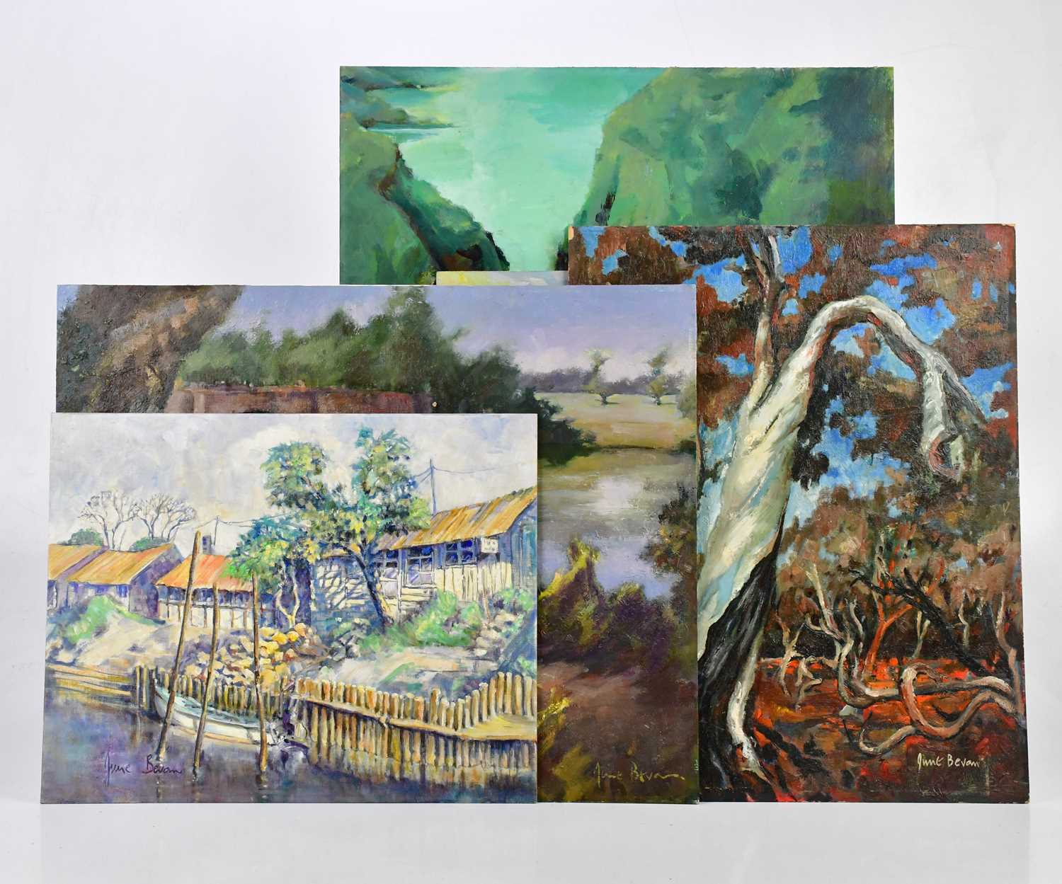 † A collection of nine oils on board including 'Summer Shopping in Lyme', 'Sparkling Sea', 'The - Image 3 of 5