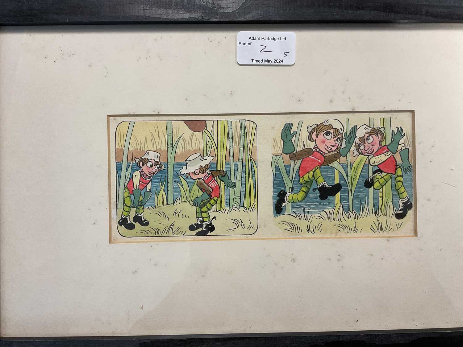 † BILL MEVIN; five framed and glazed original cartoon storyboards or art work including Morph, The - Image 2 of 6