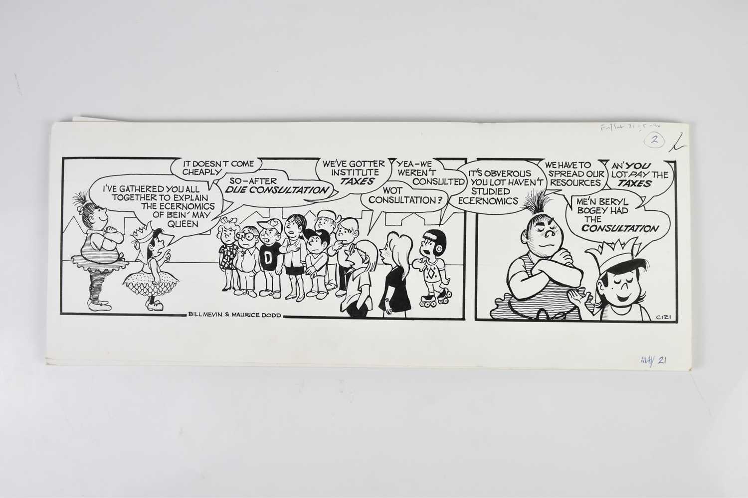 † BILL MEVIN (AND MAURICE DODD); twenty black and white original storyboard cartoons for The - Image 2 of 2