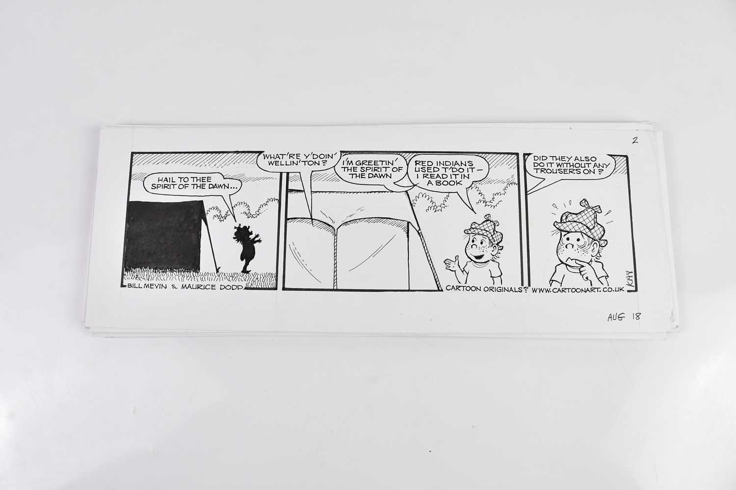 † BILL MEVIN (AND MAURICE DODD); twenty black and white original storyboard cartoons for The - Image 2 of 2