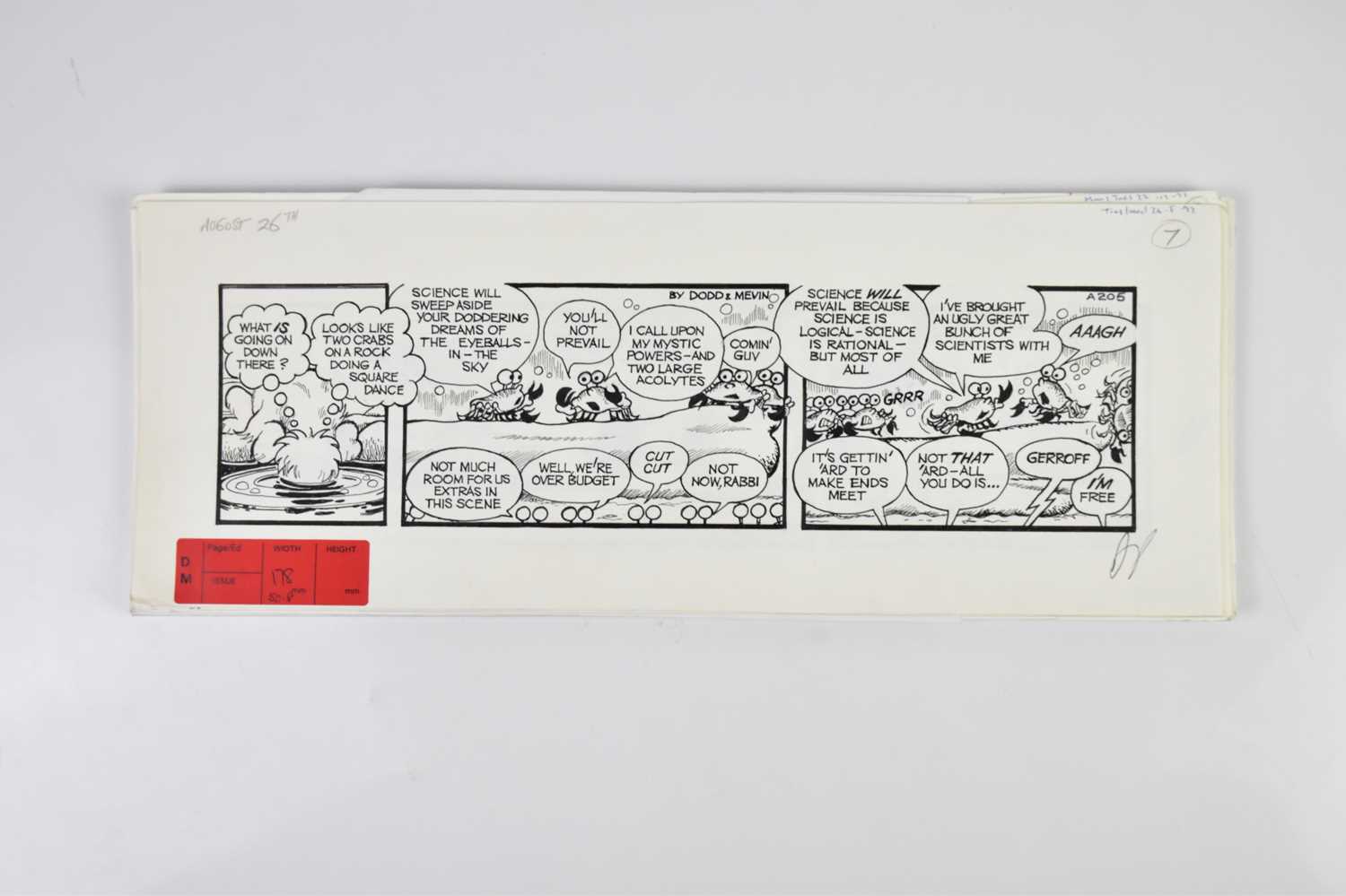 † BILL MEVIN (AND MAURICE DODD); twenty black and white original storyboard cartoons for The - Bild 2 aus 2