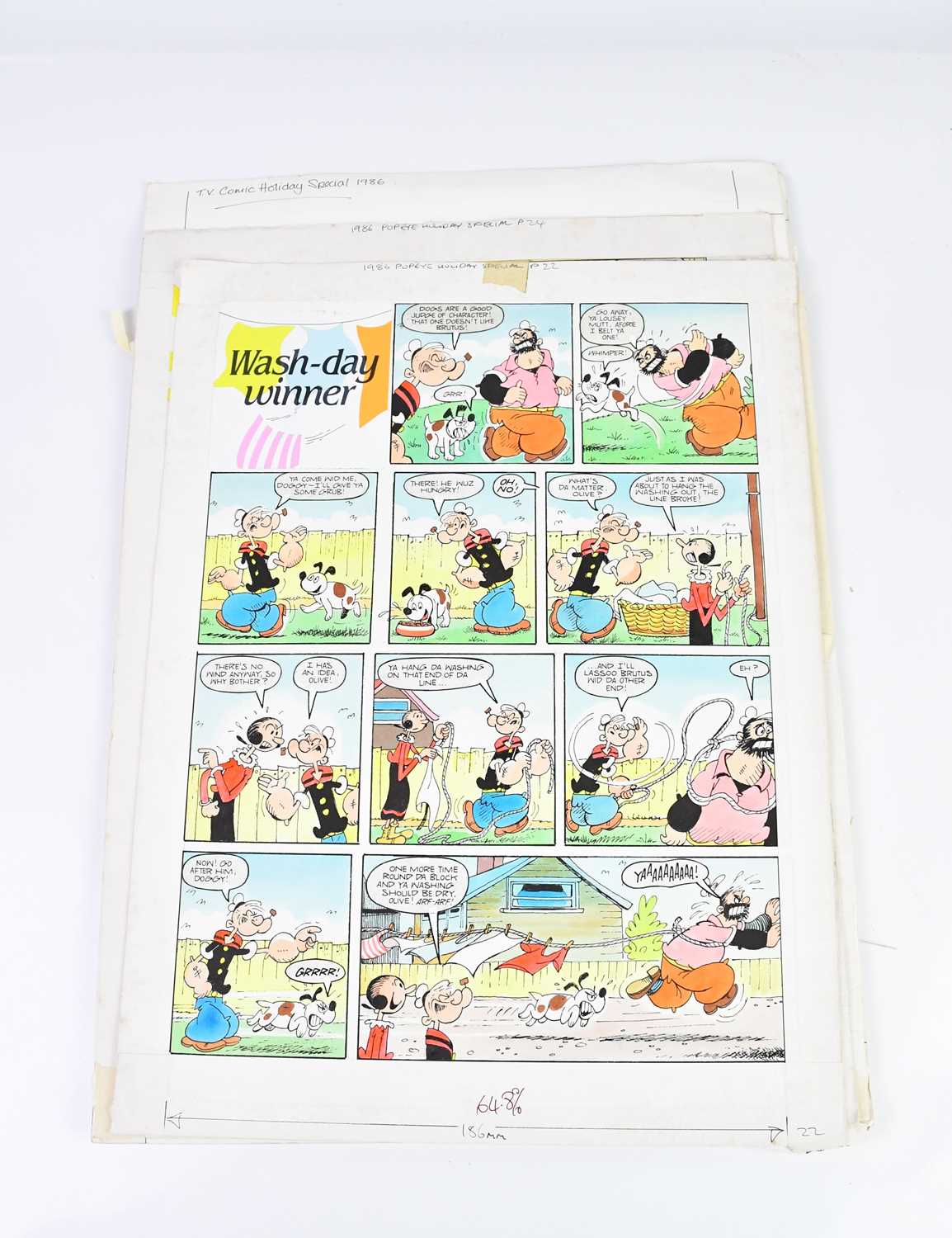 † BILL MEVIN; ten original storyboard cartoons for Popeye, some with annotated detail. Condition - Image 2 of 7