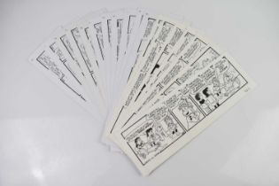 † BILL MEVIN (AND MAURICE DODD); twenty black and white original storyboard cartoons for The