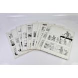 † BILL MEVIN; ten original black and white storyboard cartoons for Popeye, produced for holiday