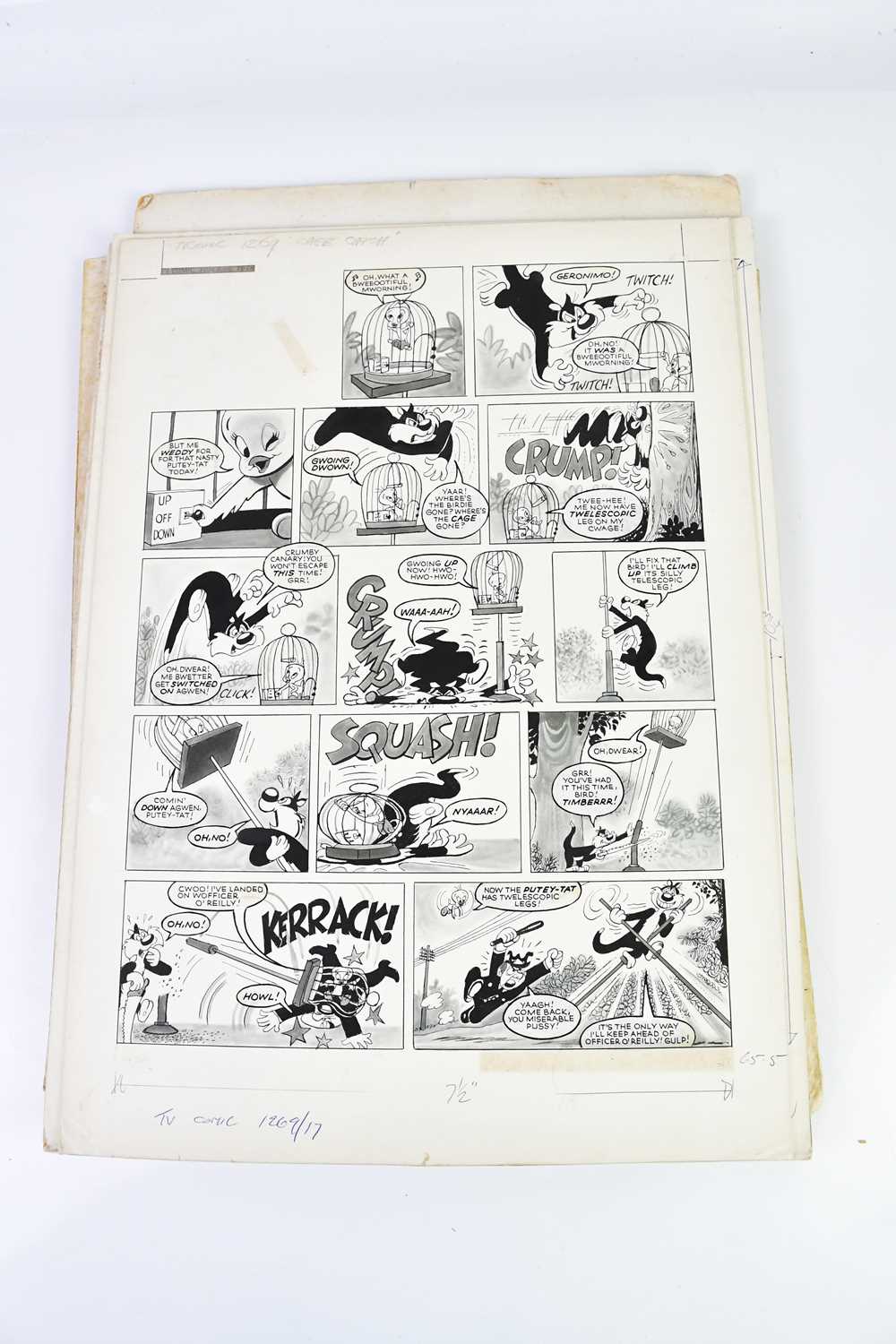 † BILL MEVIN; a group of ten original storyboard art works including Bugs Bunny, Sylvester and - Image 2 of 2