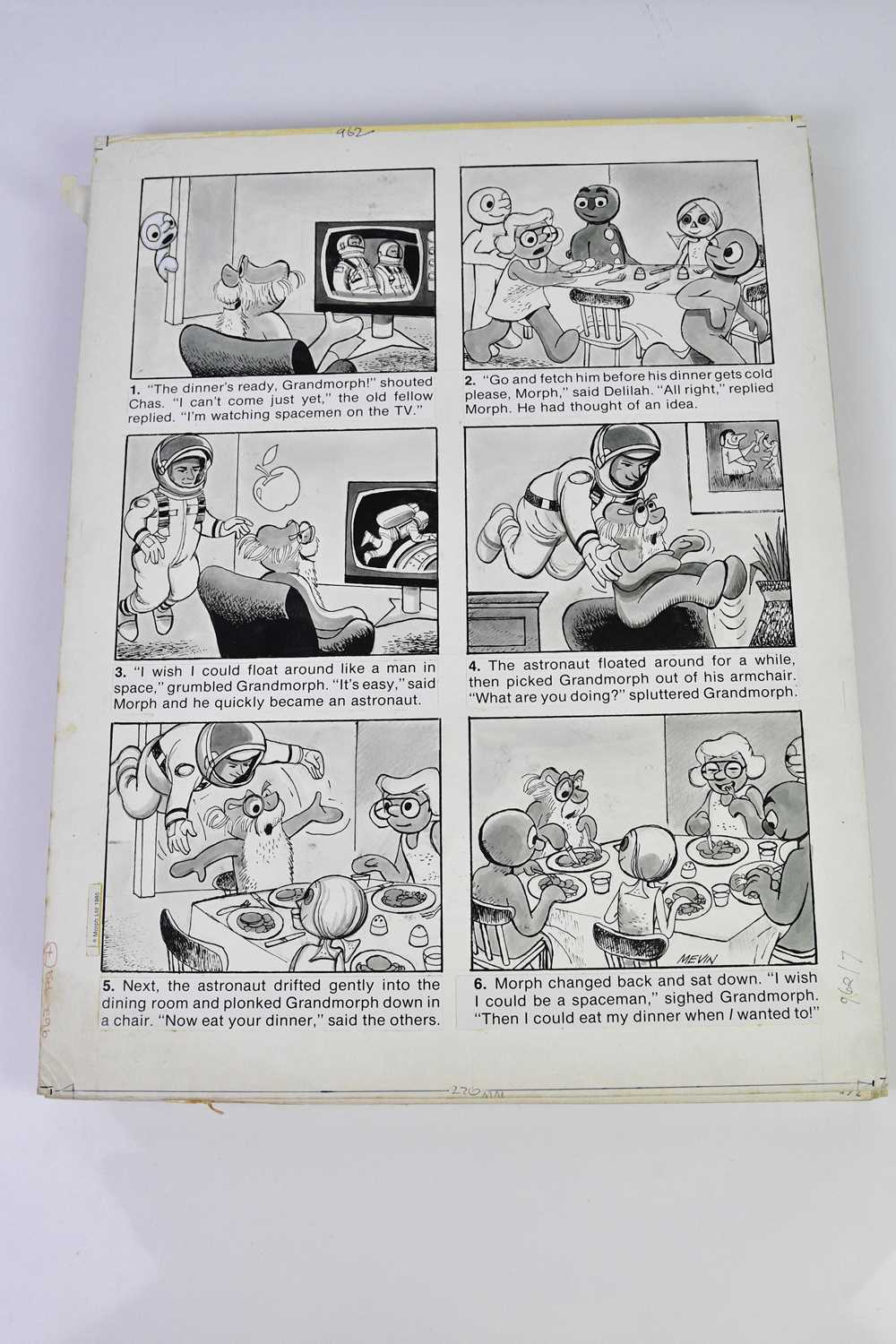 † BILL MEVIN; ten original black and white storyboard cartoons for Morph, produced for holiday - Image 2 of 2