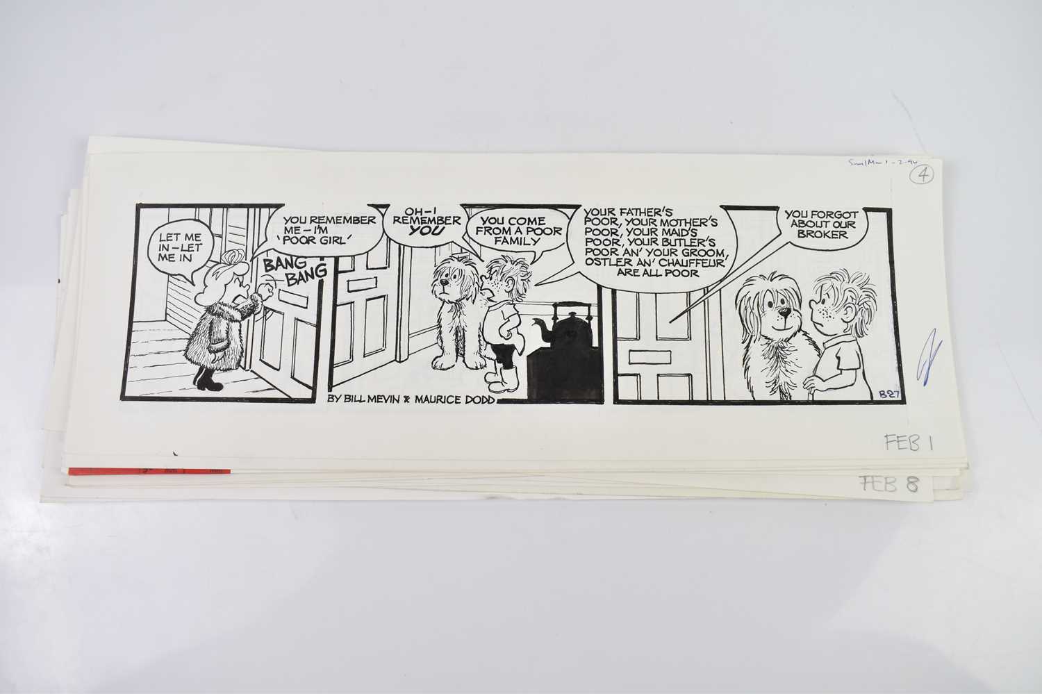 † BILL MEVIN (AND MAURICE DODD); twenty black and white original storyboard cartoons for The - Bild 2 aus 2