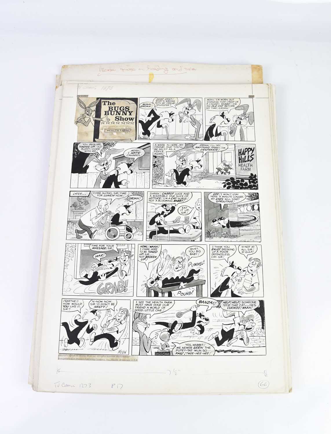 † BILL MEVIN; a group of eleven original storyboard cartoons including Daffy Duck, Bugs Bunny and - Image 2 of 2