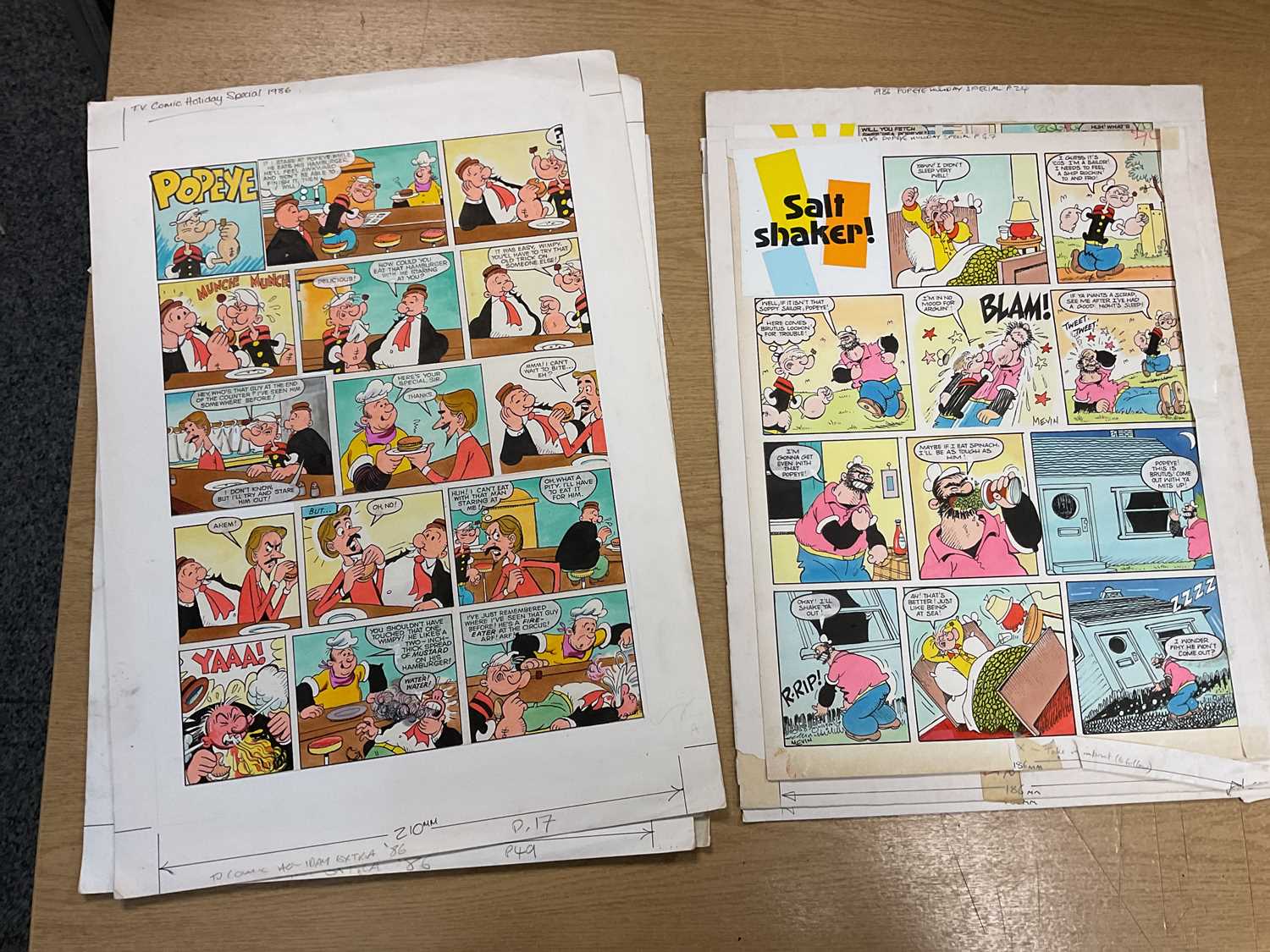 † BILL MEVIN; ten original storyboard cartoons for Popeye, some with annotated detail. Condition - Image 4 of 7