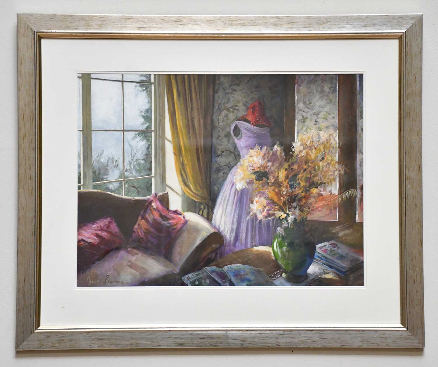 † JUNE BEVAN; watercolour, 'Ballet Dress and Spotted Sun Hat', signed lower left, 44 x 60cm,