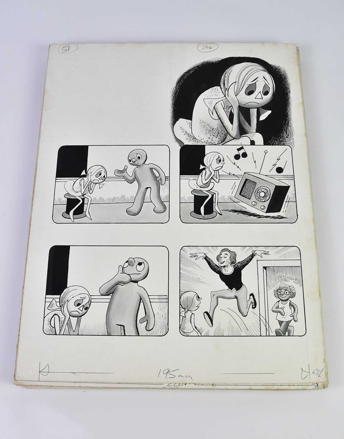 † BILL MEVIN; ten original black and white storyboard cartoons for Morph, produced for holiday - Image 2 of 2