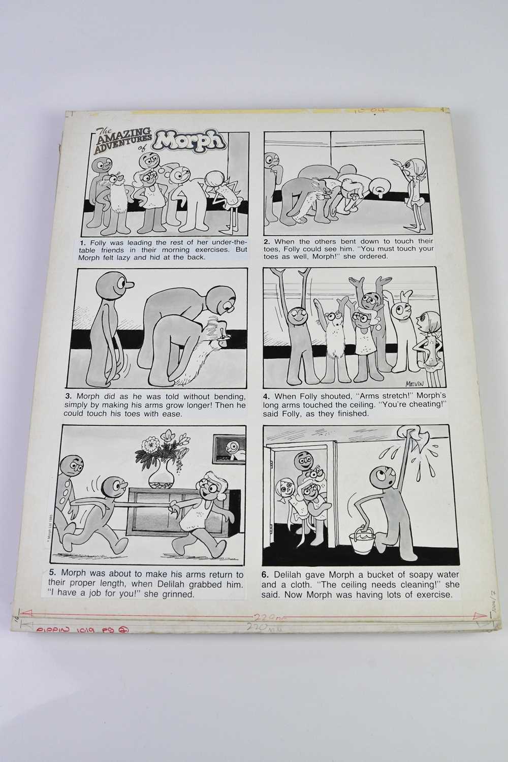 † BILL MEVIN; ten original black and white storyboard cartoons for Morph produced for holiday - Bild 2 aus 2