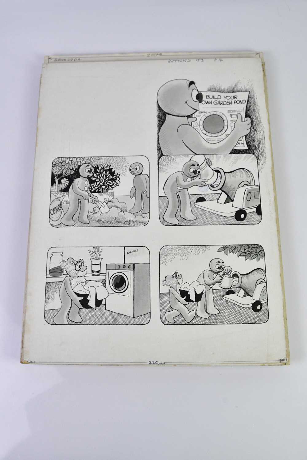 † BILL MEVIN; ten original black and white storyboard cartoons for Morph, produced for holiday - Image 2 of 2