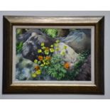 † JUNE BEVAN; oil on board, 'Wild Poppies, Newby Hall', signed lower right, 35 x 50cm, framed.