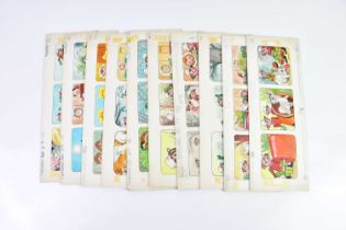 † BILL MEVIN; ten original storyboard hand coloured cartoons for Bill and Ben. Condition Report: