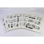 † BILL MEVIN; ten original black and white storyboard cartoons for Morph, produced for holiday