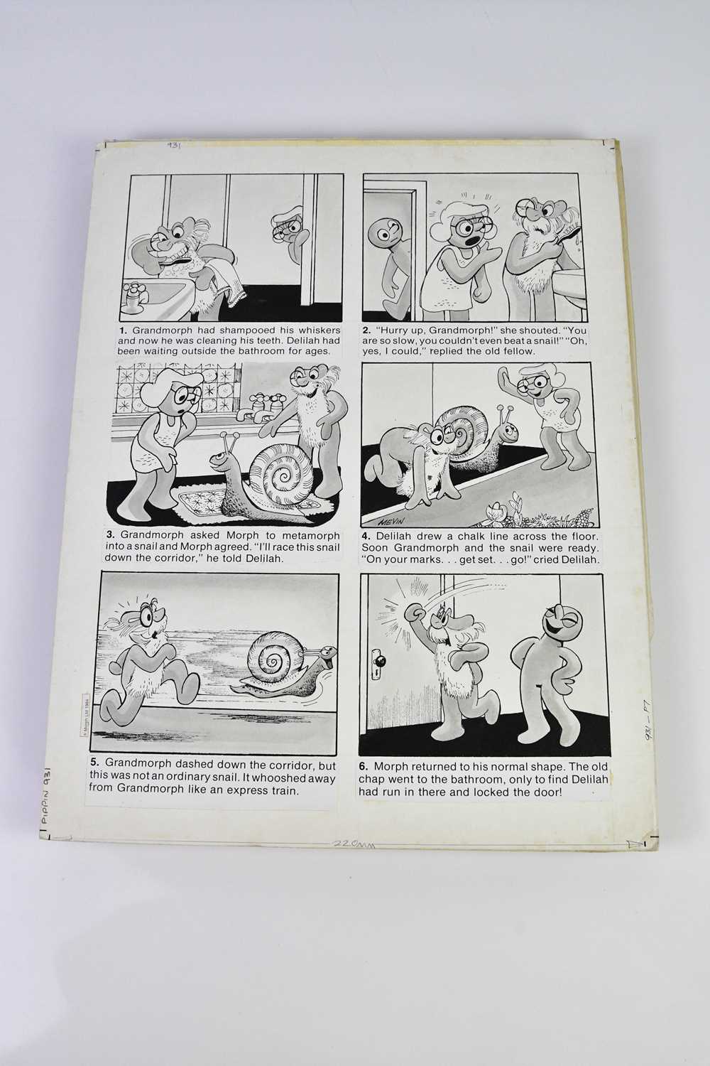 † BILL MEVIN; ten original black and white storyboard cartoons for Morph, produced for holiday - Bild 2 aus 2