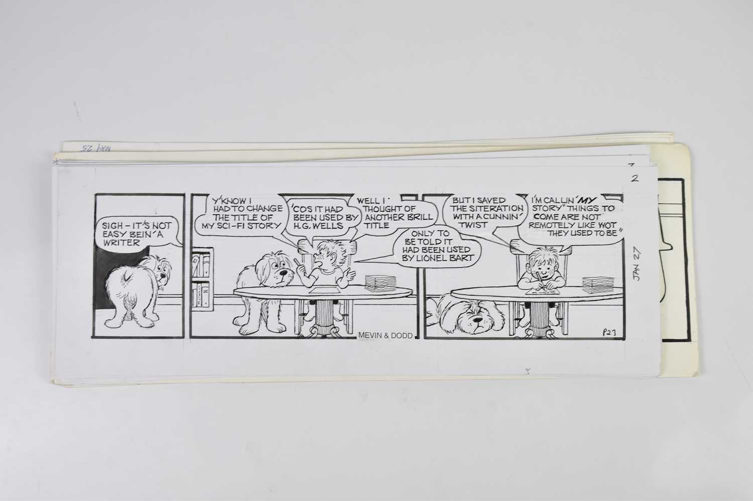 † BILL MEVIN (AND MAURICE DODD); twenty black and white original storyboard cartoons for The - Image 2 of 2