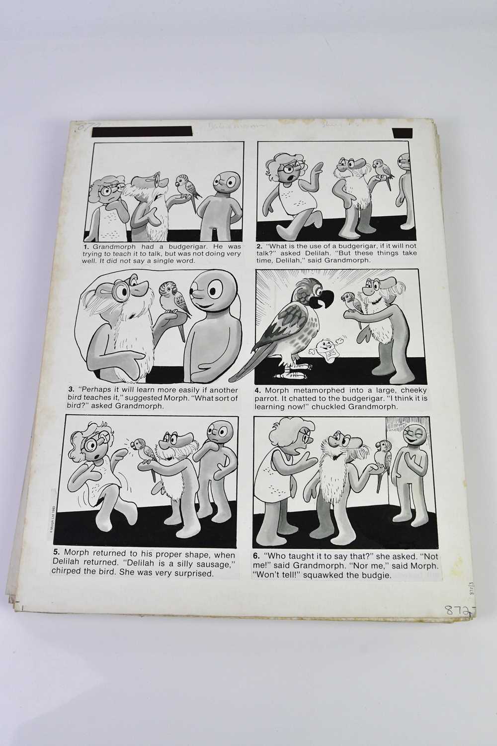 † BILL MEVIN; ten original black and white storyboard cartoons for Morph, produced for holiday - Bild 2 aus 2