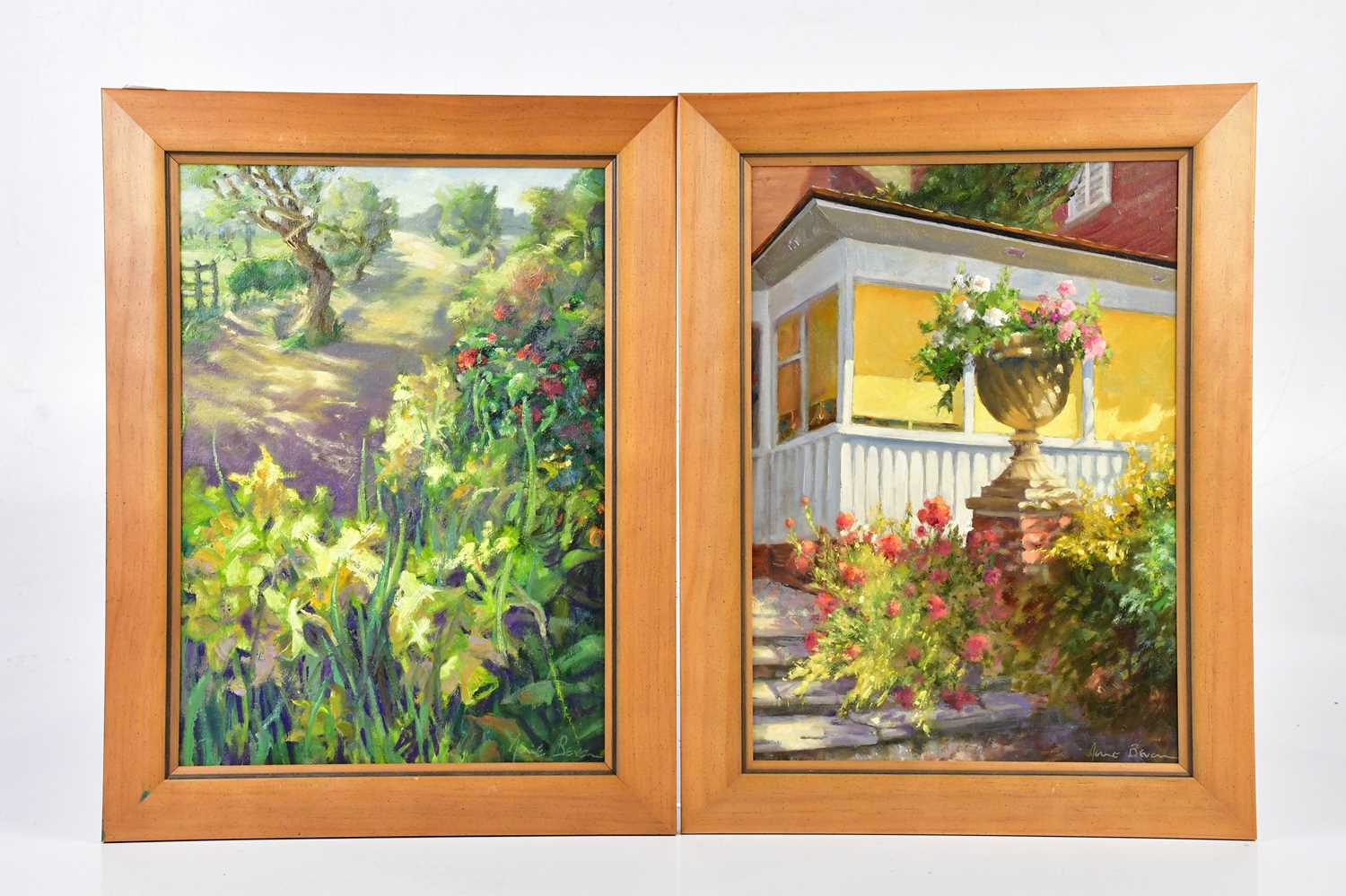 † JUNE BEVAN; four oils on board, 'Springtime in a Country Lane', 'Silent Philipps House', 'In the - Image 2 of 2