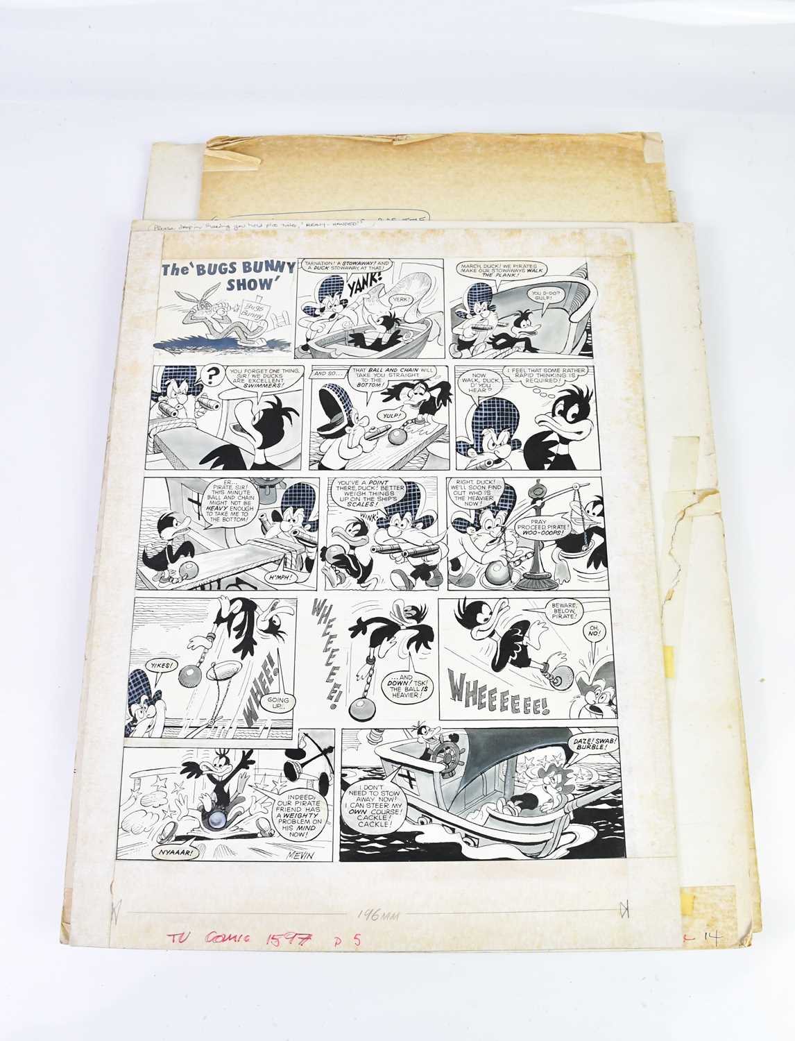 † BILL MEVIN; a group of eleven original storyboard cartoons including Bugs Bunny, Daffy Duck and - Image 2 of 2