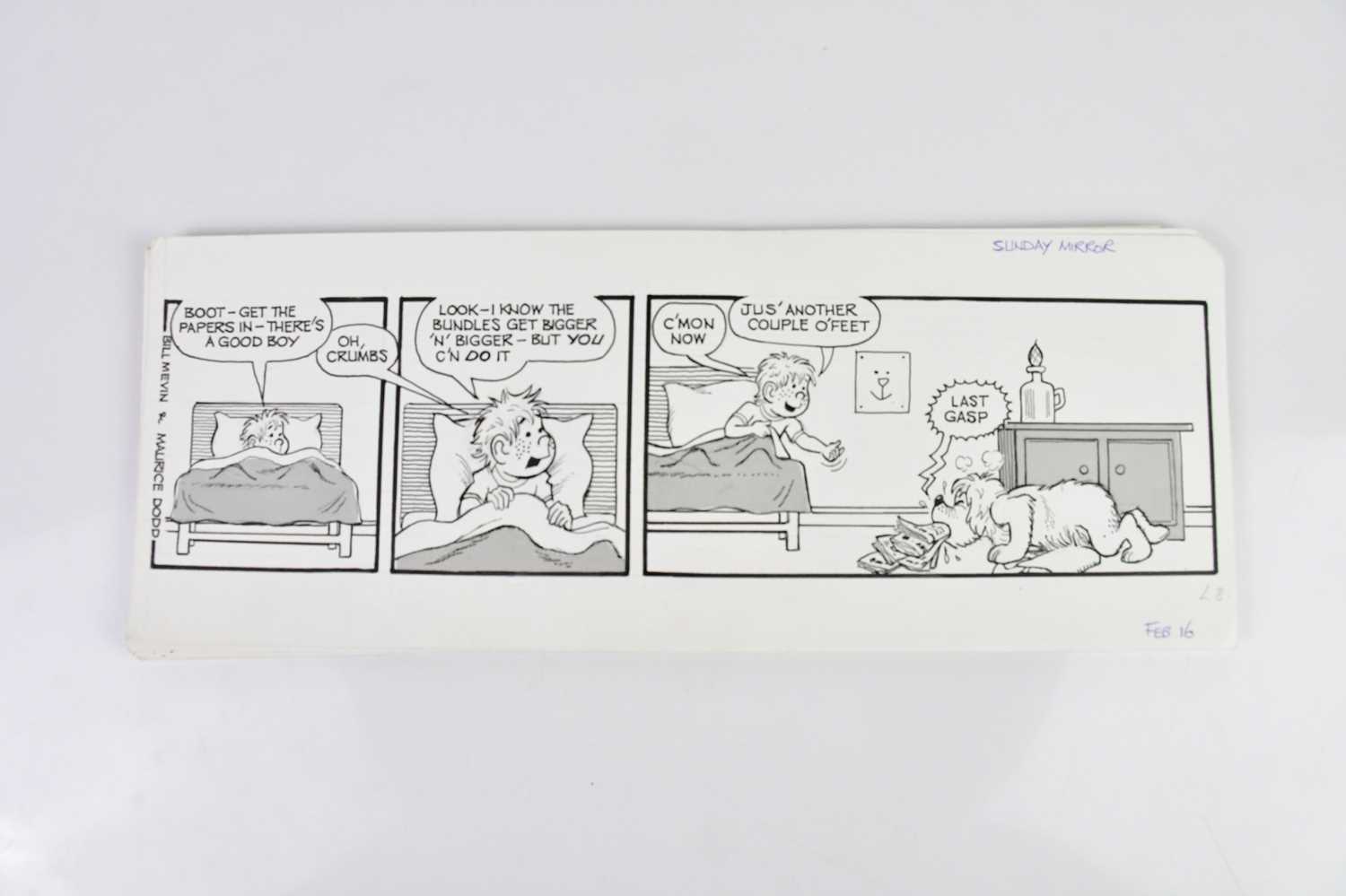 † BILL MEVIN (AND MAURICE DODD); twenty black and white original storyboard cartoons for The - Image 2 of 2