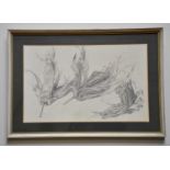 † JUNE BEVAN; drawing, 'Corn on the Cob', signed lower left, 34 x 55cm, framed and glazed.