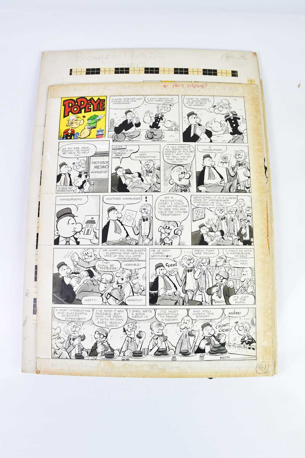 † BILL MEVIN; ten original storyboard cartoons for Popeye, some with annotated detail. Condition - Image 2 of 7