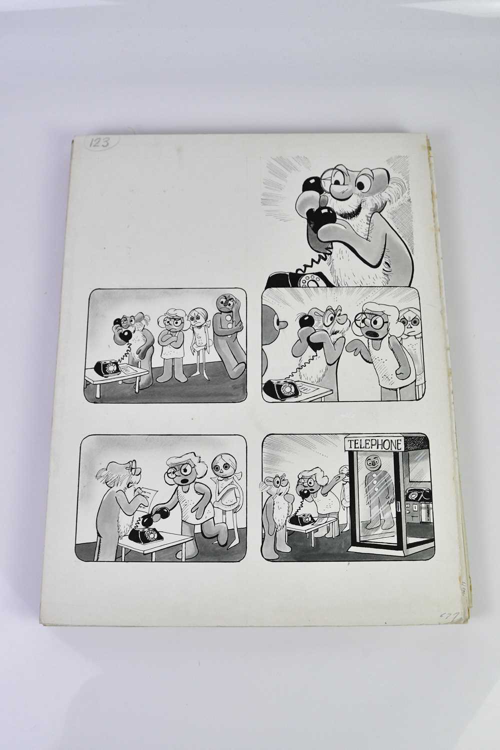 † BILL MEVIN; ten original black and white storyboard cartoons for Morph, produced for holiday - Image 2 of 2