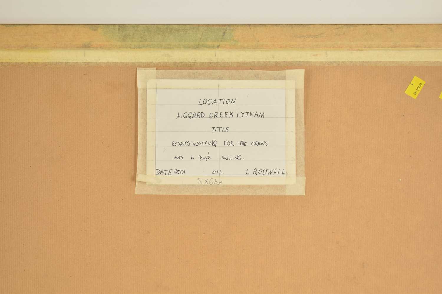 † LEONARD RODWELL, Blackpool, Sculptor/Artist (Died 2013); acrylic, Liggard Creek Lytham, 'Boats - Image 3 of 3