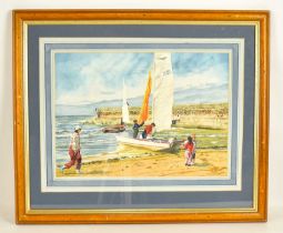 † LEONARD RODWELL, Blackpool, Sculptor/Artist (Died 2013); watercolour, Squires Gate Beach, 'Another