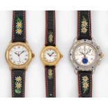 Drei Armbanduhren von Michel Jordi, Geneve 1991