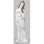 Sehr seltene Meissen Jugendstil-Figur "Akt (Eva) mit Apfel"