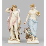 Paar seltene mythologische Meissen Figurengruppen