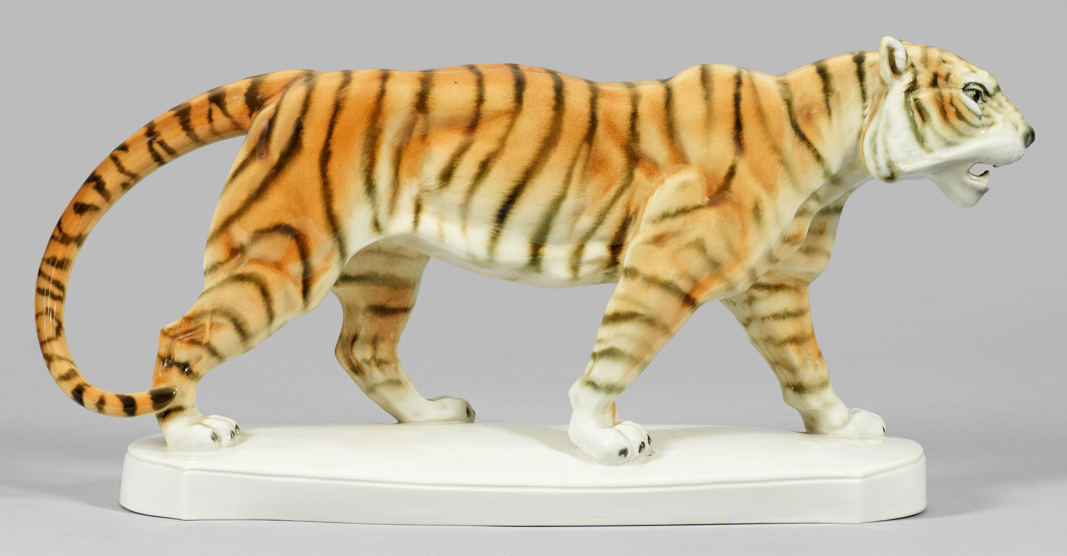 Art Déco-Tierfigur "Schreitender Tiger"