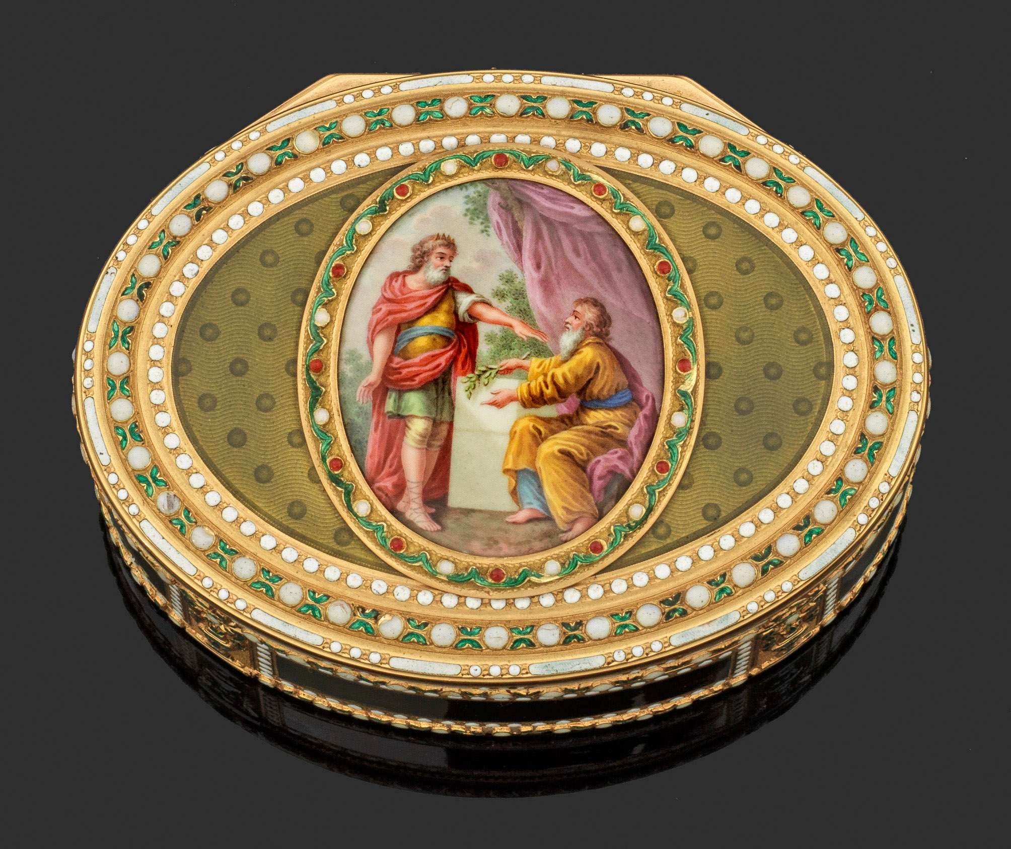 Äußerst feine Louis XVI-Gold-Emaille-Tabatiere - Image 3 of 3