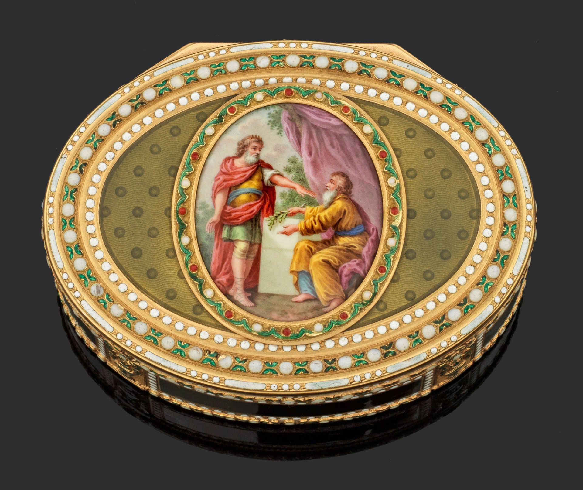 Äußerst feine Louis XVI-Gold-Emaille-Tabatiere - Bild 3 aus 3