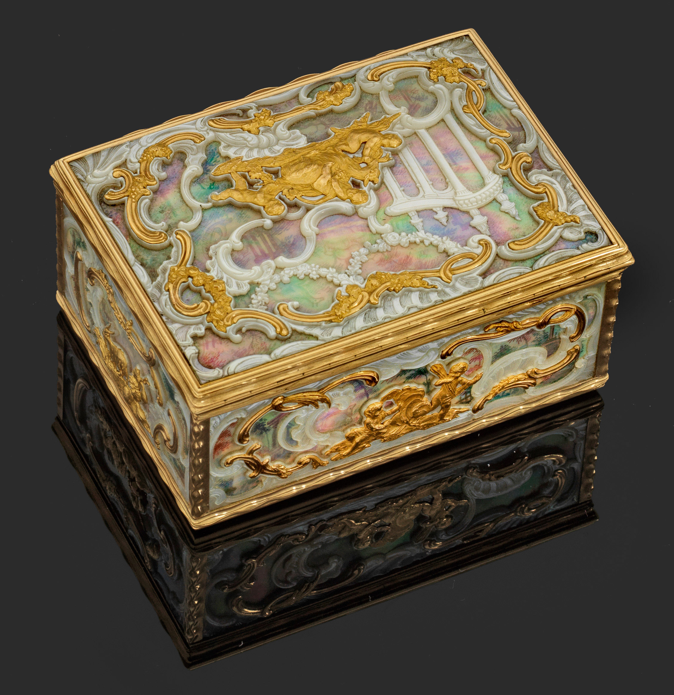 Museale Louis XV-Gold-Perlmutter-Tabatiere - Image 9 of 9