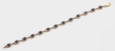 Feines Saphir-Diamant-Armband