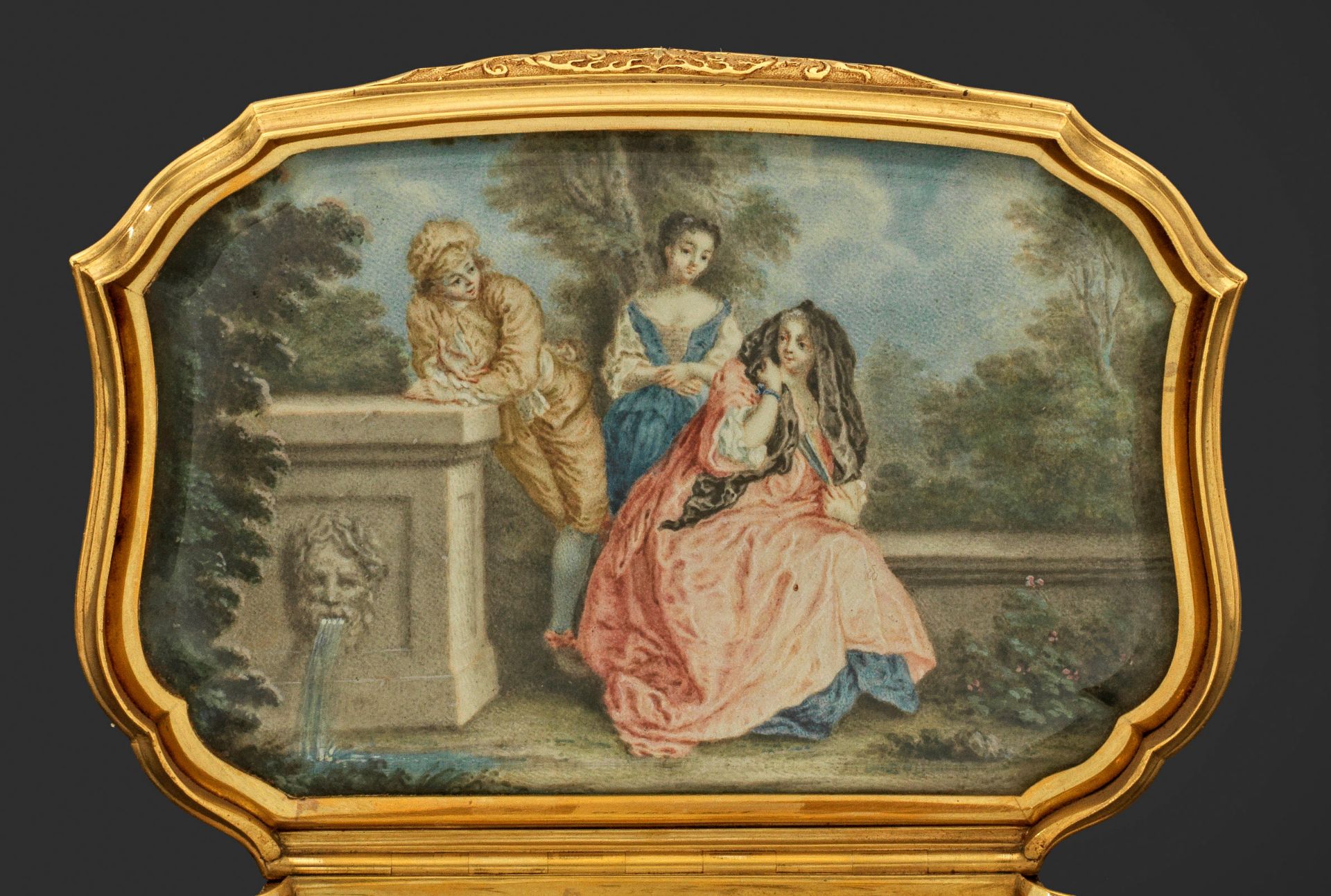 Exquisite Louis XV-Tabatiere mit Jagdszenen - Bild 3 aus 3