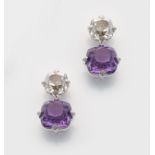 Paar Amethyst-Topas-Ohrringe von Johannes Hundt