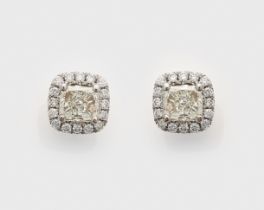 Paar elegante Diamant-Ohrringe